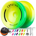 Buy now MAGICYOYO K2 Plus Crystal Orange Yoyo, Professional Fingerspin Trick Yo Yo for Kids/Adults, Responsive Yo-yo for Beginner, Replacement Unresponsive Bearing with 6 Yo yo Strings+Bearing Remover Sky Green Yellow Gradient at indiglob india