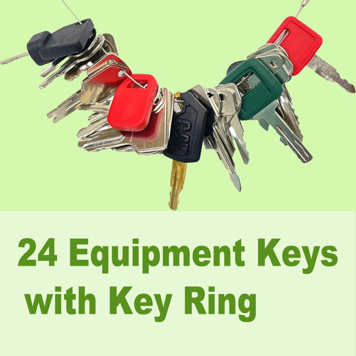24 Heavy Equipment Keys Master Set, Construction Ignition Key Set