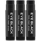 CCbeauty 3 Pack Black Eye Black Stick for Multi Sports, Anti-Glare Eyeblack for Baseball Football Softball Lacrosse Game, Water-Proof Eye Black Grease Paint for Athletes & Fans