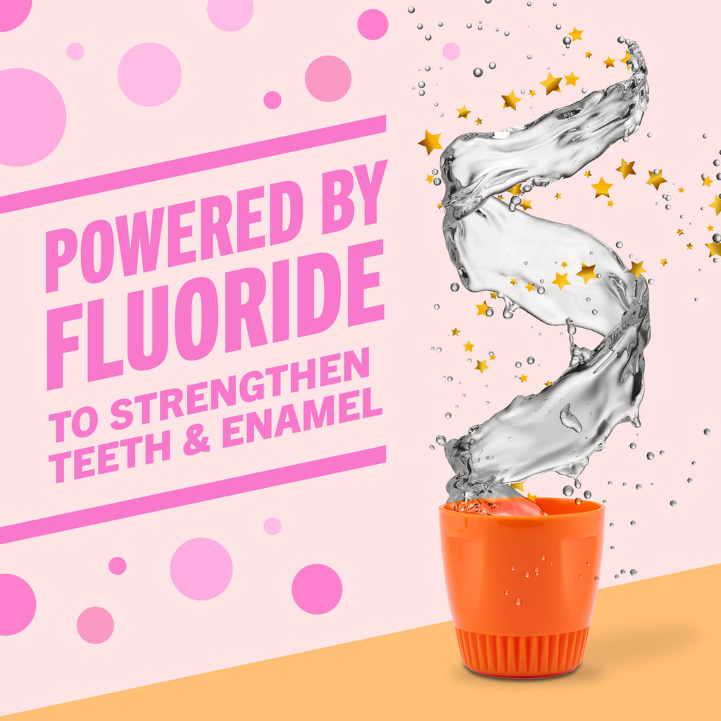 TheraBreath Kids Anticavity Fluoride Oral Rinse Bubblegum, 16 fl oz, 2-Pack