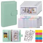 Buy now NICOOTHBudget Binder Cash Envelopes A6 Money Saving Binder with Zipper envelopes (Purple) at indiglob india