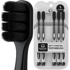 Buy now Soft Toothbrushes for Adults - Black Charcoal Toothbrush Ultra Soft for Sensitive Gums - Teeth Whitening Brush for Adults & Children [Extra Family Pack] Super Soft Tip Bristles Default at indiglob india