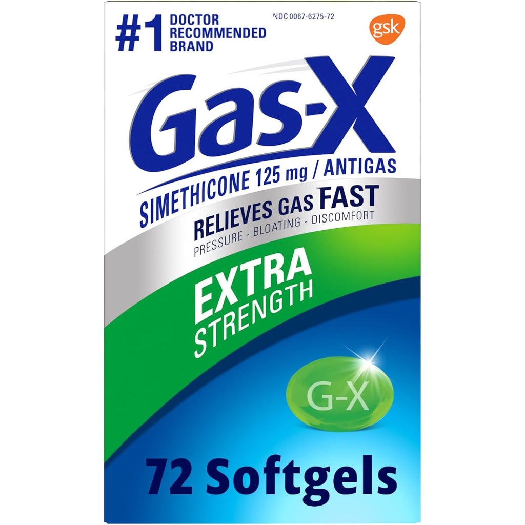 Buy now Gas-X Extra Strength Gas Relief Softgels with Simethicone 125 mg for Bloating Relief - 72 Count Default at indiglob india