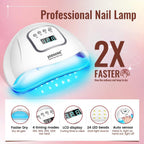Buy now JODSONE Gel Nail Polish Kit with U V Light 32 Colors Gel Polish Nail + 4 Functional Adhesive Bottles Kit Soak Off Manicure Tools Gifts for Women at indiglob india