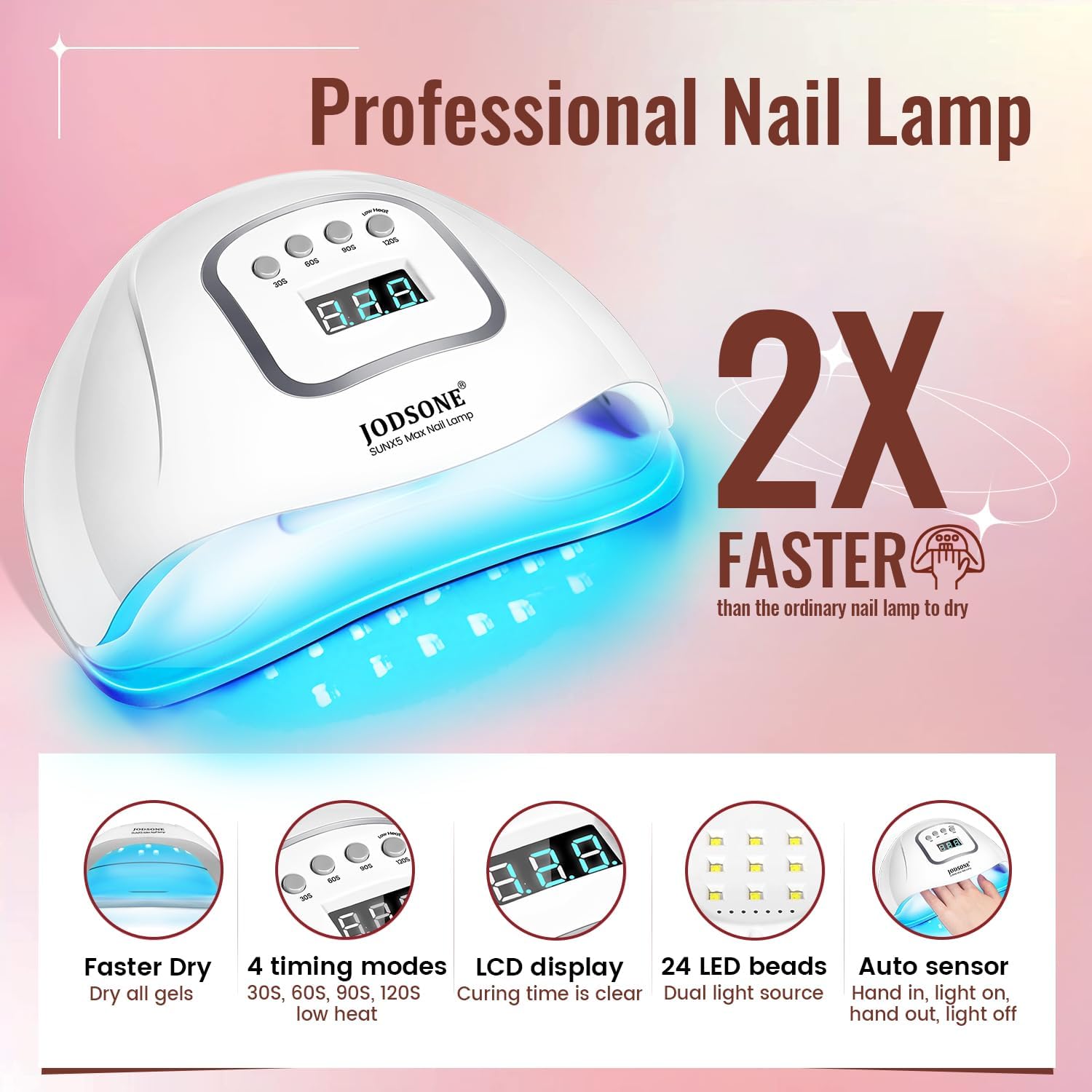 Buy now JODSONE Gel Nail Polish Kit with U V Light 32 Colors Gel Polish Nail + 4 Functional Adhesive Bottles Kit Soak Off Manicure Tools Gifts for Women at indiglob india
