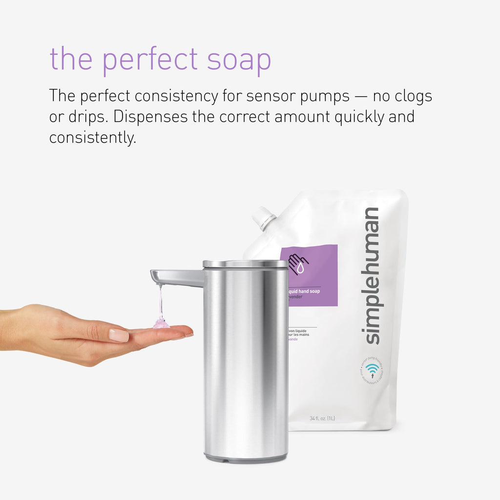 Buy now simplehuman Fragrance Free Moisturizing Liquid Hand Soap Refill Pouch, 34 Fl. Oz, Pack of 6 at indiglob india