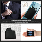 Buy now SKYOAK Evolved Folding Reading Glasses For Women Men Blue Light Blocking Anti UV Eyestrain Foldable Portable Compact Readers with Flat Hard Case Pocket Computer glasses 1.5 BLACK at indiglob india
