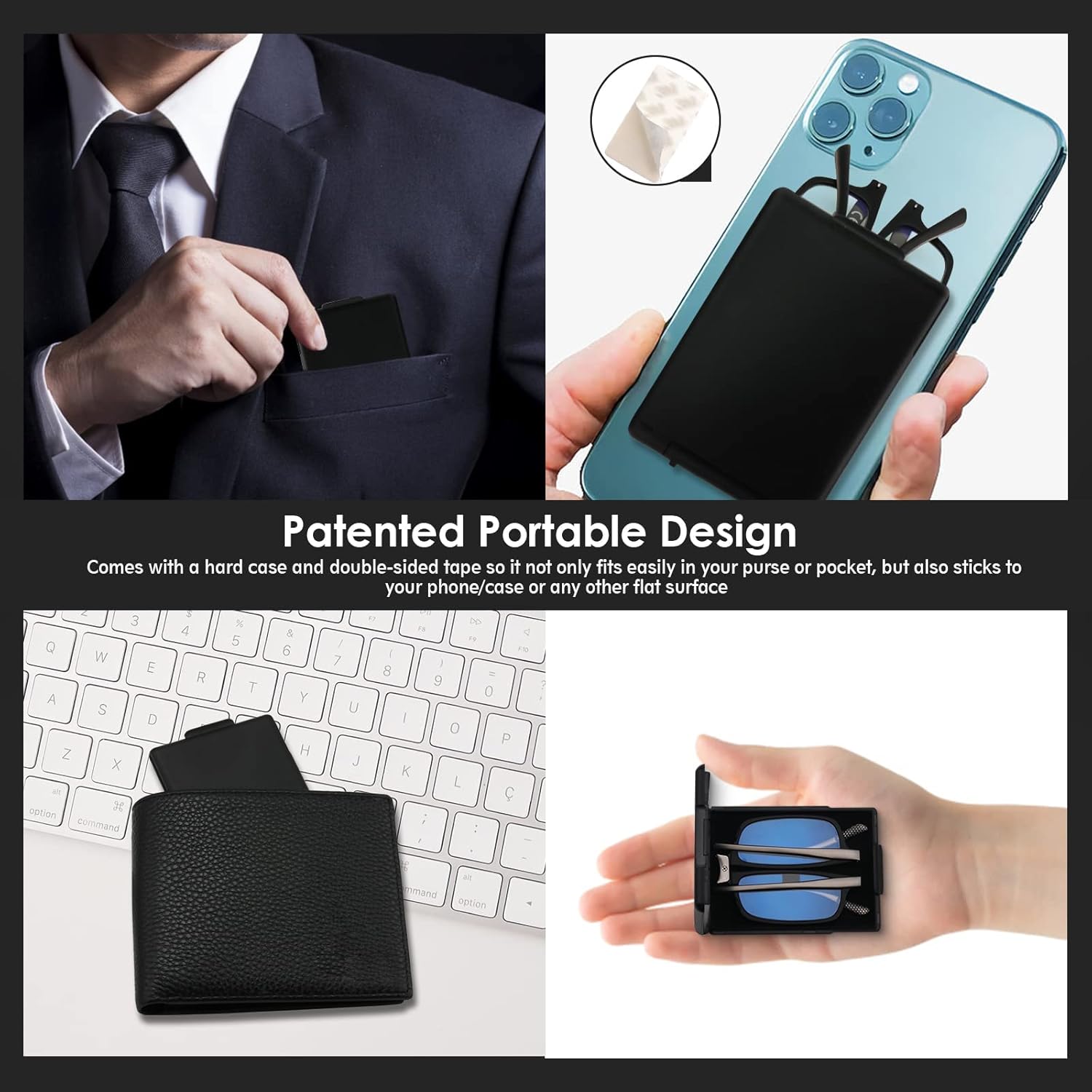 Buy now SKYOAK Evolved Folding Reading Glasses For Women Men Blue Light Blocking Anti UV Eyestrain Foldable Portable Compact Readers with Flat Hard Case Pocket Computer glasses 1.5 BLACK at indiglob india