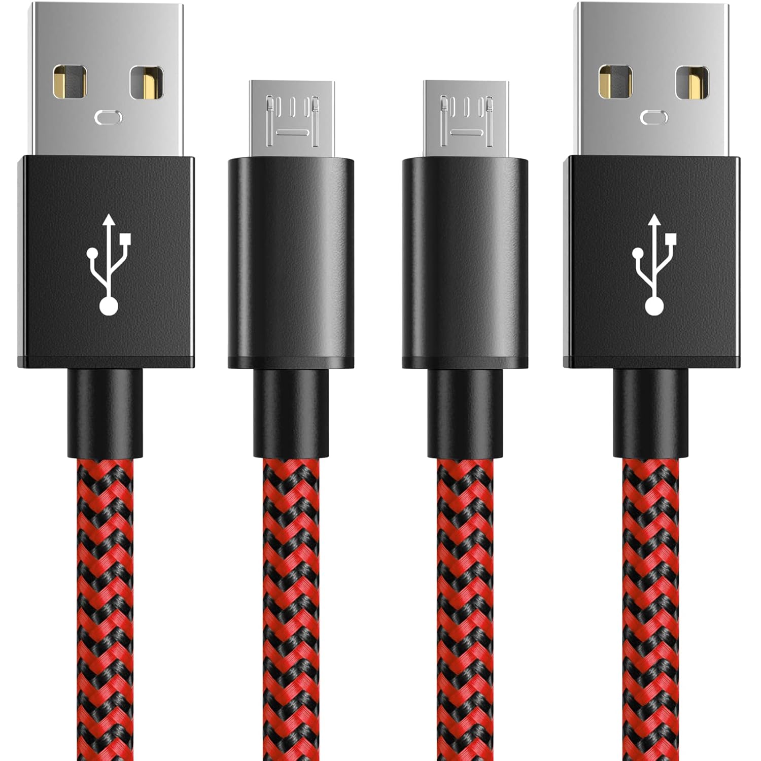 Buy now 6amLifestyle PS4 Controller Charger Charging Cable, 2 Pack 10ft Extra Long Micro USB 2.0 Cable, Nylon Braided Cord, for PS4, PS4 Slim/Pro, Xbox One S/X Controller, Android Phones, Black+Blue Red 2Pack at indiglob india