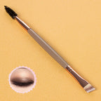 Eyebrow Brush Spoolie Dual Angled Eye Brow Brush Eyelash Comb | Eyebrow Tool for Lining and Shaping Brows or Lashes (Dark Brown)