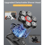 Head Shavers for Bald Men, 7D Head Shaver with LED Display, 3 Adjustable Modes, 10000 RPM High Speed Motor, Tornado Black