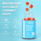 Magnesium Glycinate Gummies 400mg for Man and Women, Sugar Free with Magnesium Advanced Complex - Magnesium Supplement Chewable Gummies for Women & Men Vegan, Organic Gummies 60 Count