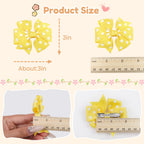40Pcs 3" Hair Bows for Girls Toddler Pinwheel Polka Dot Bow Alligator Clips | 20 Colors in Pairs Girls Bows | Durable Metal Clips | Back to School Bows |Toddler Hair Accessories