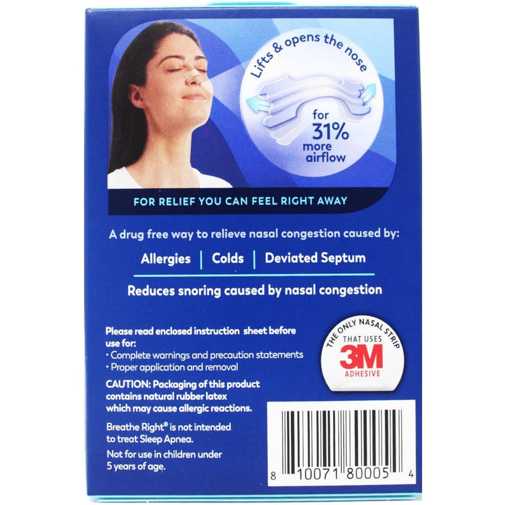 Buy now Breathe Right Nasal Strips Clear For Sensitive Skin Large 30 Each at indiglob india