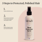 Buy now Kitsch Heat Protection Spray for Hair â€“ Heat Protectant for Hair with Argan Oil â€“ Styling Hair Spray for Frizz Control, Shine & Damage Protection â€“ Protects Strands | Ideal Gifts for Women â€“ 6.8oz at indiglob india