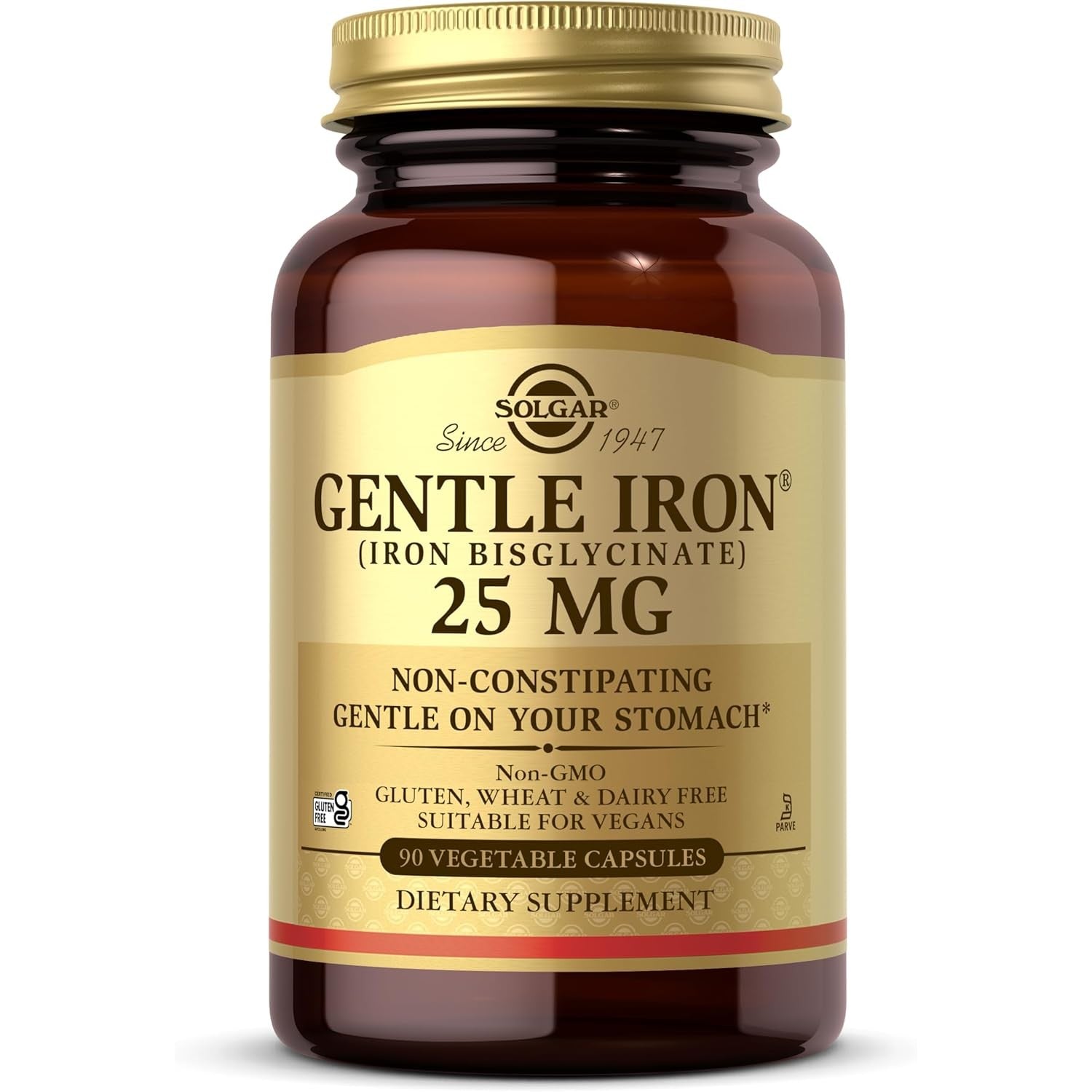 Buy now Solgar Gentle Iron, 180 Vegetable Capsules - Ideal for Sensitive Stomachs - Non-Constipating - Red Blood Cell Supplement - Non GMO, Vegan, Gluten-Free, Dairy Free, Kosher - 180 Servings Iron 90 Count (Pack of 1) at indiglob india
