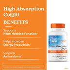 Doctor's Best High Absorption CoQ10 300mg with BioPerine Supplement - Coenzyme Q10 Softgels for Heart Health & Antioxidant Support, CoQ10 300 mg for Women & Men, Non GMO - 90 Veg Softgels