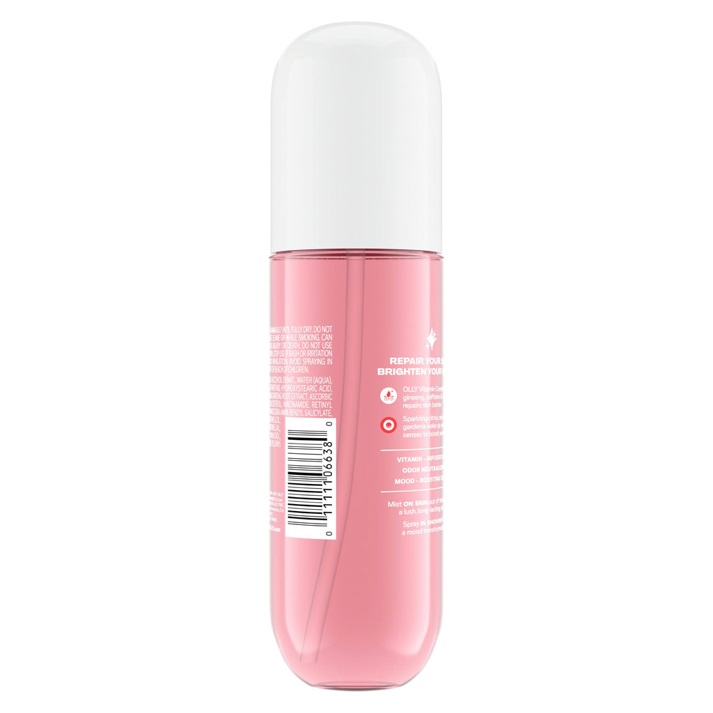 OLLY Bright Body Mist with Caffeine & Vitamin C- Juicy Citrus Scent, 5 oz