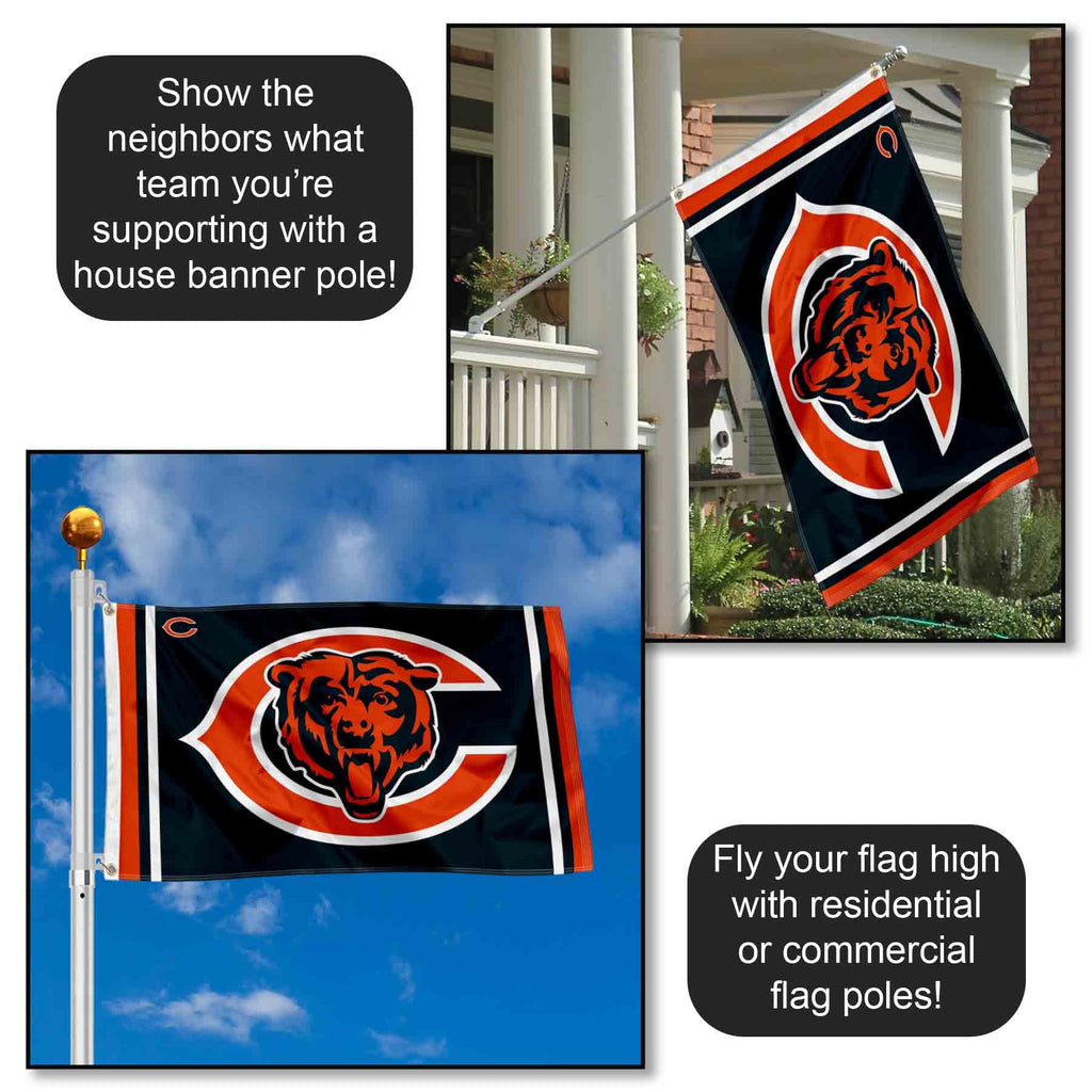 Chicago Bears Logos Flag and Banner