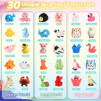 30 Pack Bath Bombs for Kids with Toys Inside, Kids Bath Bombs Gift Set with 30 Sea & Land & Sky Animal Surprise Toy, Child-Safe Natural Bubble Bath Toys, Birthday Gifts for Kids Boys Girls