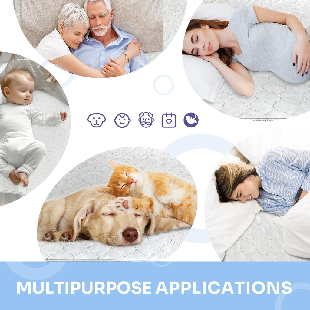 Buy now Heavy Absorbency Bed Pads, Washable and Reusable Incontinence Underpads, 34"X52" (1 Pack), Waterproof Sheet and Mattress Protectors at indiglob india