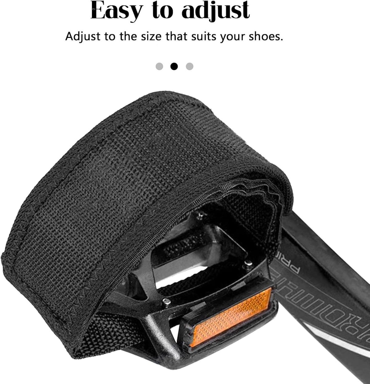 Medsuo 1 Pair Bike Pedal Straps Toe Clips Strap Tape Adjustable Anti-Slip