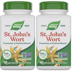 Nature's Way St. John’s Wort Capsules, 700 mg per Serving, 180 ct | Herbal Supplement Promotes a Positive Outlook*, 700 mg per 2-Capsule Serving, Non-GMO Project Verified, Vegan Capsules