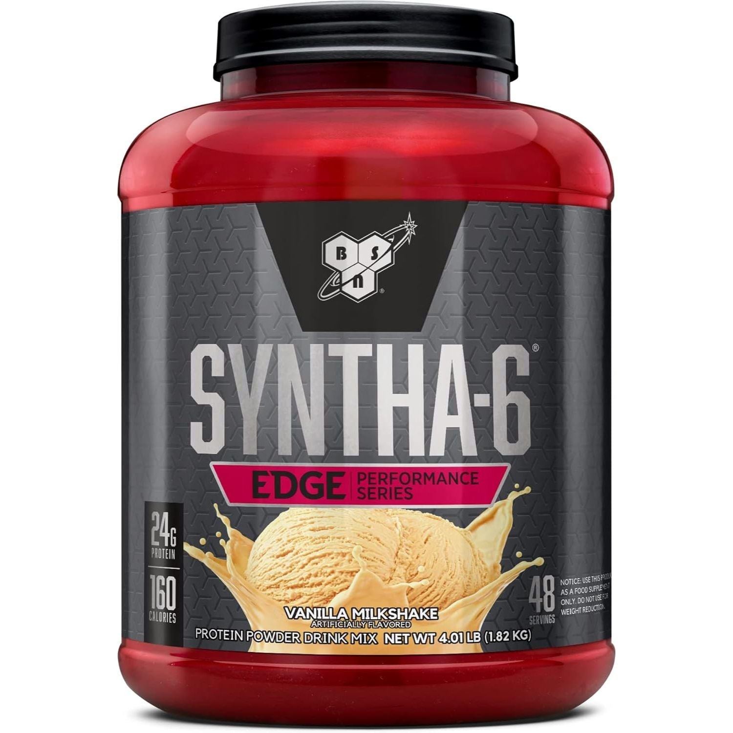 Buy now BSN SYNTHA-6 EDGE Protein Powder, with Hydrolyzed Whey, Micellar Casein, Milk Protein Isolate, Low Sugar, 24g Protein, Chocolate Milkshake, 48 Servings 4.01 Pound (Pack of 1) Vanilla Milkshake at indiglob india