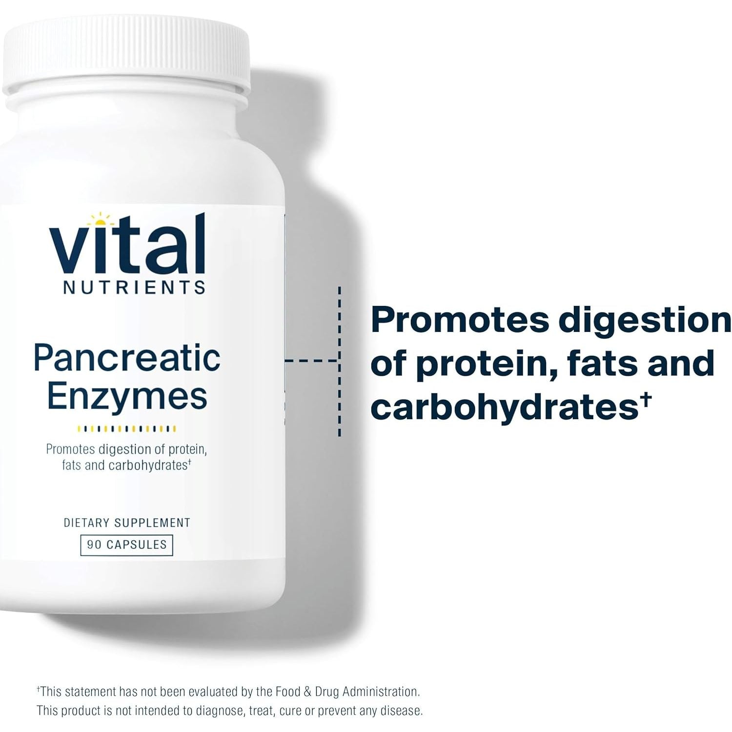Buy now Vital Nutrients Pancreatic Enzymes 1000mg (Full Strength) | Pancreatin Digestion Supplement with Protease, Amylase & Lipase | Digestive Enzymes | Gluten, Dairy, and Soy Free | 90 Capsules at indiglob india