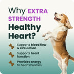 VetriScience Extra Strength Healthy Heart Chews for Dogs, Chicken, 60 Count