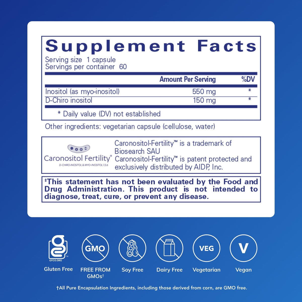 Pure Encapsulations Inositol Complex, 60 Capsules