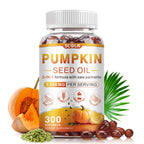 SCOLA Pumpkin Seed Oil with Saw Palmetto,3200mg/Serving,300 Softgels | Cold-Pressed with Essential Fatty Acids & Phytosterols ,Supports Hair , Immune,Bladder & Prostate Health ,Non-GMO