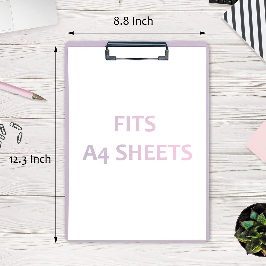 4-Pack Plastic Clipboards, Assorted Colors Clipoard with Low Profile Clip, Clip Boards for Students, Teachers, Doctors, Nurses, 12.3 x 8.8 Inch