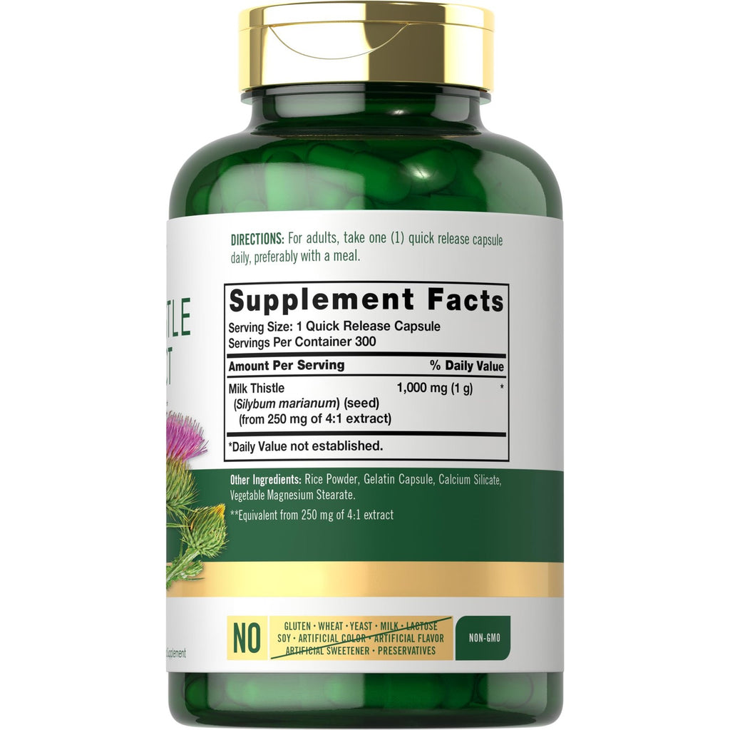 Carlyle Milk Thistle | 300 Capsules | Non-GMO, Gluten Free Extract