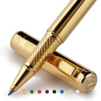 Buy now Scriveiner Black Lacquer Rollerball Pen - Stunning Luxury Pen, Real Gold Plating, Schmidt Ink Refill, Best Roller Ball Gift Set for Men & Women, Professional, Executive Office, Nice Pens at indiglob india