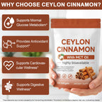 Ceylon Cinnamon Capsules 300 Softgels - Cinnamon Supplements with MCT Oil - Natural Antioxidant - Supports Normal Glucose Metabolism, Cardiovascular Wellness & Digestive Balance for Adults