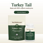 Real Mushrooms Organic Turkey Tail Capsules for Gut Harmony, 200ct