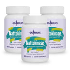 Nattokinase Supplement 10000 Fu Organic Nattokinase 90 Capsules | Multi-Enzyme Supplement with Serrapeptase, Bromelain, Curcumin, Vitamin E & Ginseng, for Movement Comfort & Body Circulation