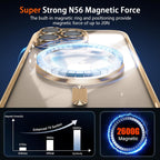 Buy now Magnetic Case for iPhone 15 Pro Max Case with Full Camera Lens Protector [Strong N56 Magnets] [Compatible with Magsafe] Clear Stylish Case for iPhone 15 ProMax Phone Case, Gold Titanium at indiglob india