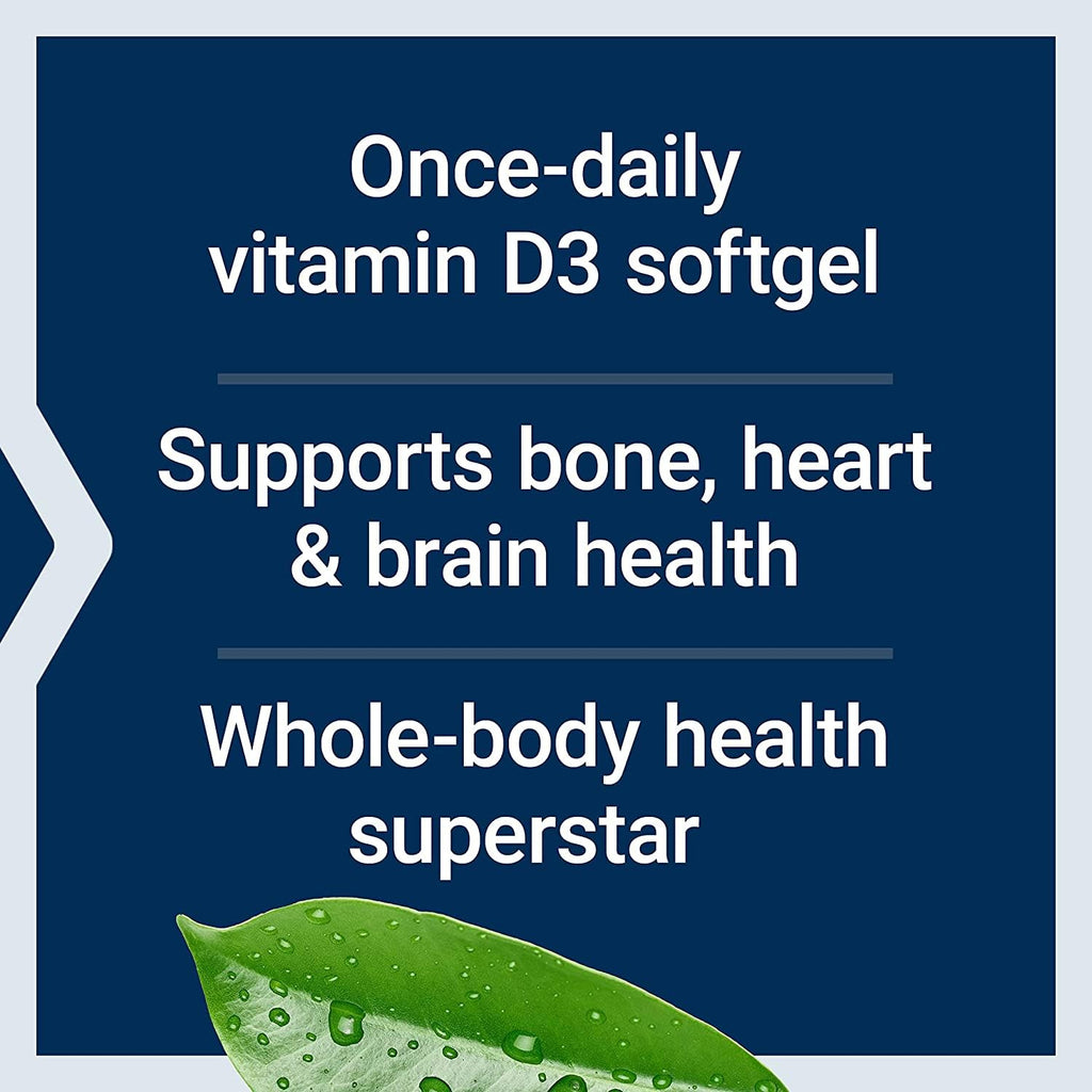 Life Extension Vitamin D3 125 mcg (5000 IU), Bone Health, Brain Performance, Immune System Support, Gluten-Free, Non-GMO, Once Daily, Two-Month Supply, 60 Softgels (Pack of 2)