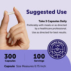 Micro Ingredients Pure Triple Magnesium Complex | 300 Capsules | 400mg Elemental Magnesium Per Serving | Chelated Glycinate, Taurate, Magnesium Malate, Vitamin C | Filler Free