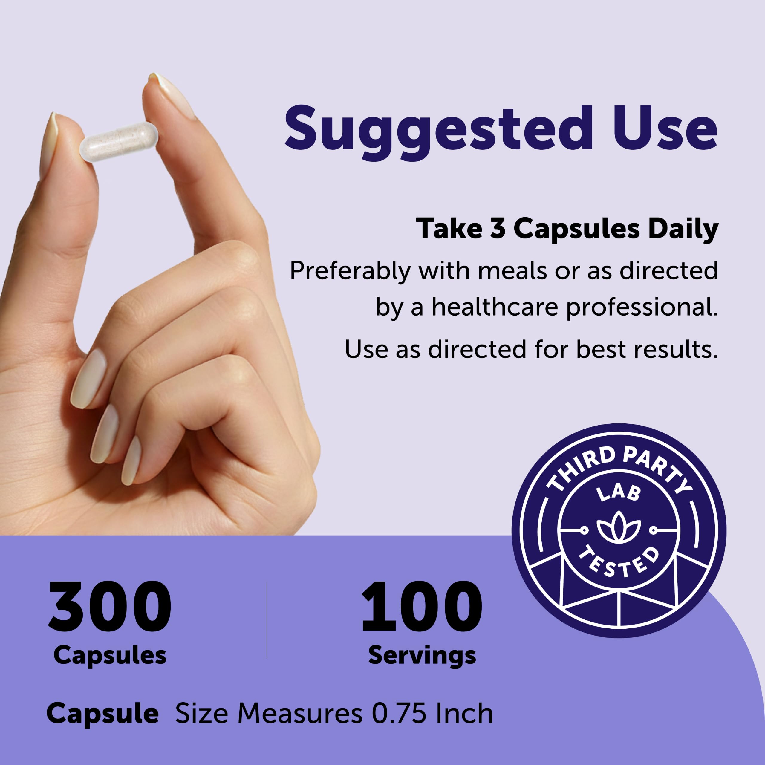 Micro Ingredients Pure Triple Magnesium Complex | 300 Capsules | 400mg Elemental Magnesium Per Serving | Chelated Glycinate, Taurate, Magnesium Malate, Vitamin C | Filler Free