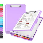 Buy now Sooez Clipboard with Storage, Clip Board 8.5 x 11 with Pen Holder, Plastic Organization Case Box for Letter Legal A4 Size Paper, Low Profile Clip, Nurses Teachers Must Haves, School & Office Supplies at indiglob india