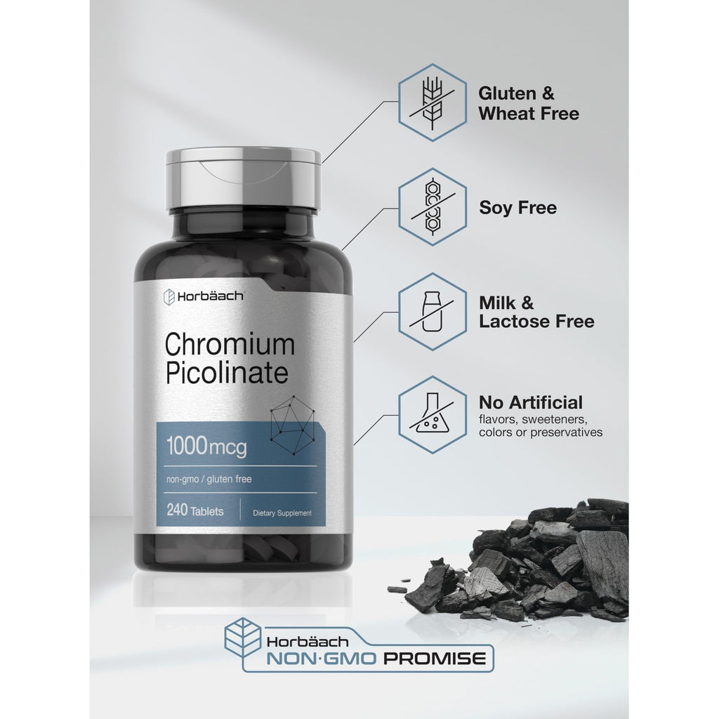 Horbäach Chromium Picolinate 1000mcg | 240 Tablets
