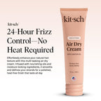 Buy now Kitsch Smoothing Air Dry Cream for Hair â€“ Frizz Control Hair Care Product with Castor Oil & Coconut Oil â€“ Weightless Styling Cream - Enhances Natural Texture Appearance | Ideal Gifts for Women â€“ 5 oz at indiglob india