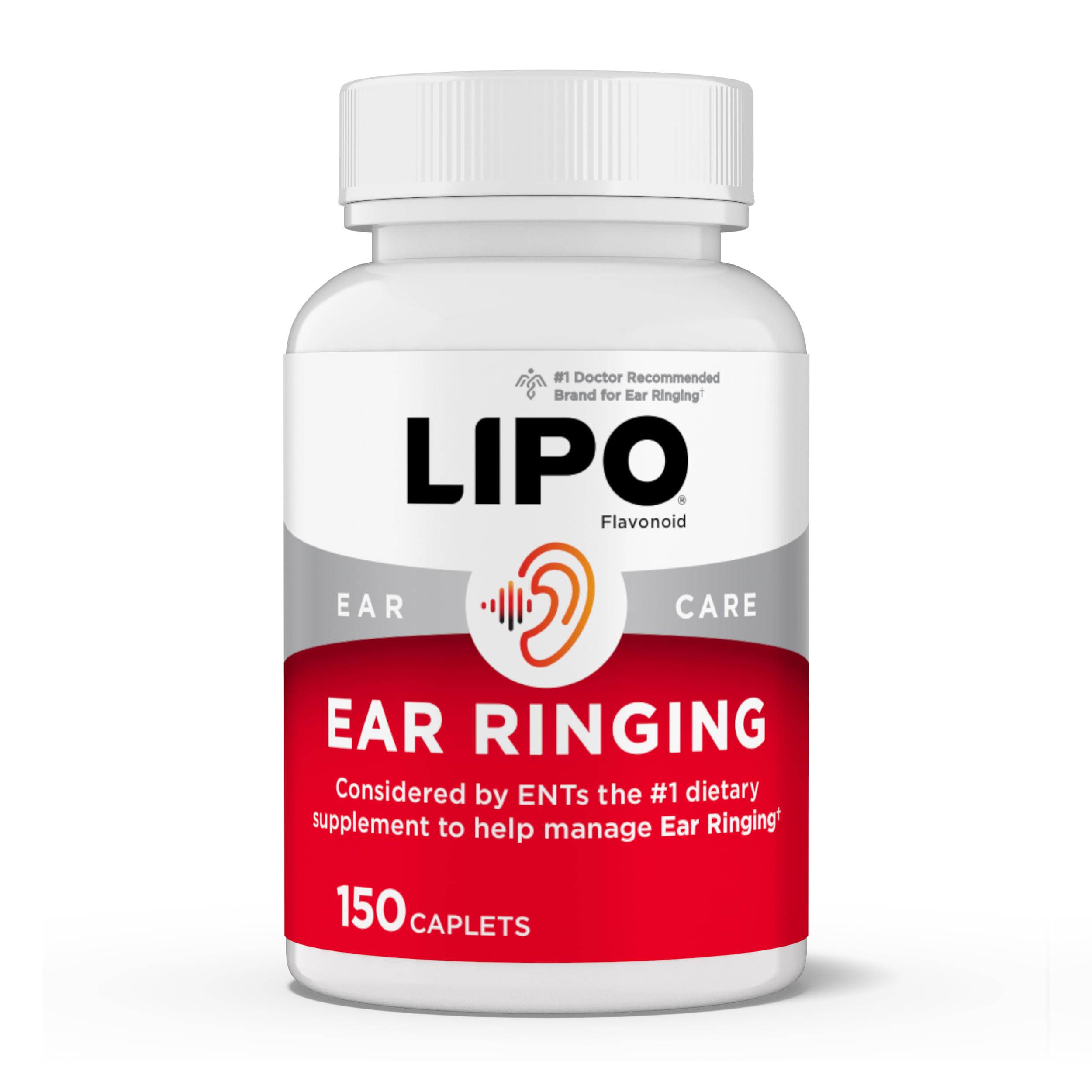 LIPO Ear Ringing Support, Lemon Bioflavonoid Complex, 100 Caplets