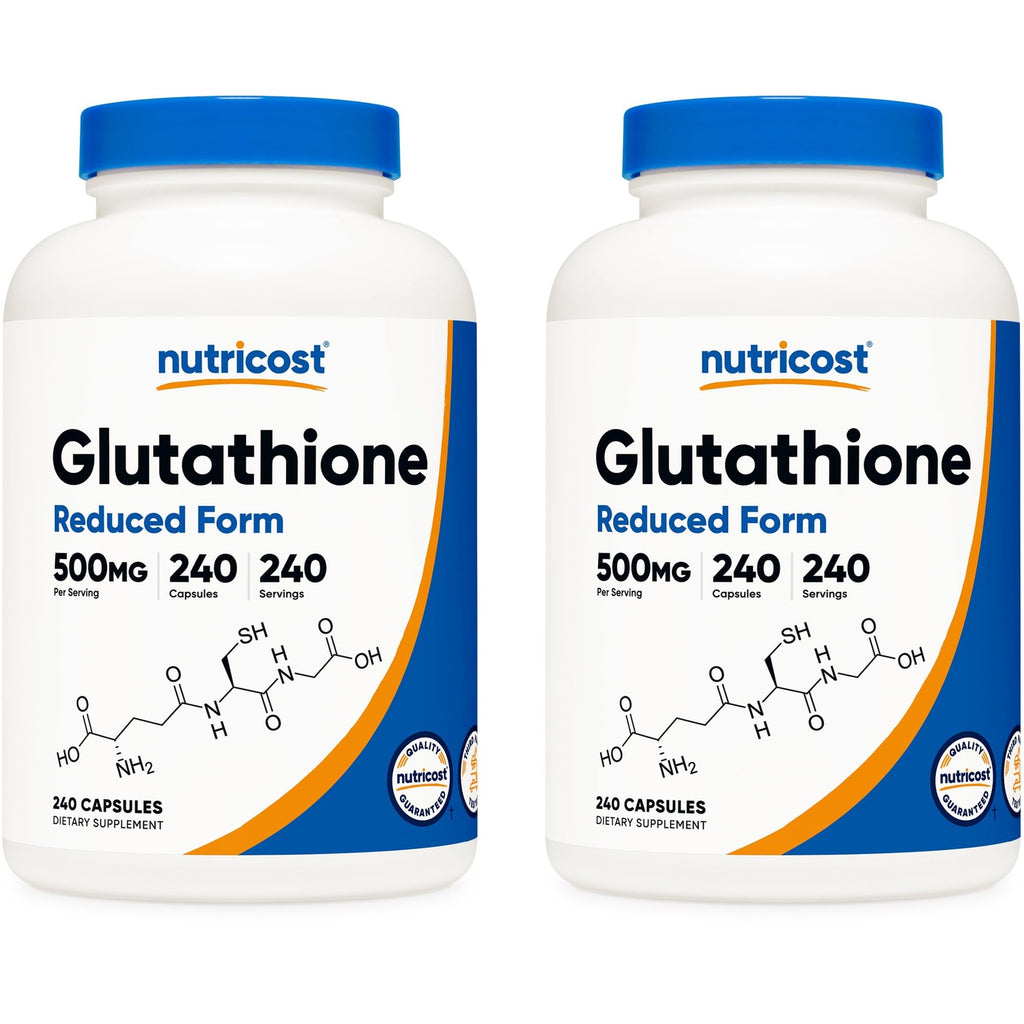 Nutricost Glutathione Capsules 500mg, 240 Capsules - Gluten Free, GMO Free