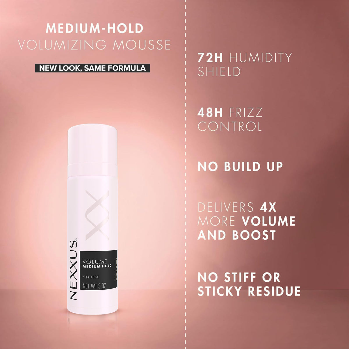 Nexxus Travel Essentials Hair Spray and Volumizing Hair Mousse, 2-Pack Each (4 Items Total)
