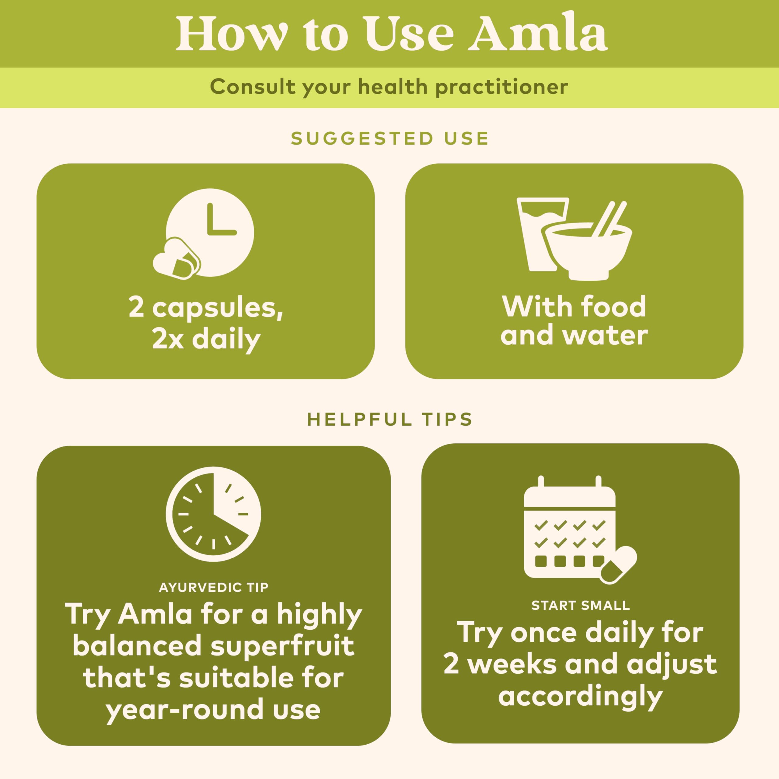 ORGANIC INDIA Amla Capsules Organic - Indian Gooseberry Herbal Vitamin Supplement, Amla Supplement, Immune Support, Vegan, Gluten-Free, Ayurvedic, Antioxidant, Non-GMO - 60 Capsules