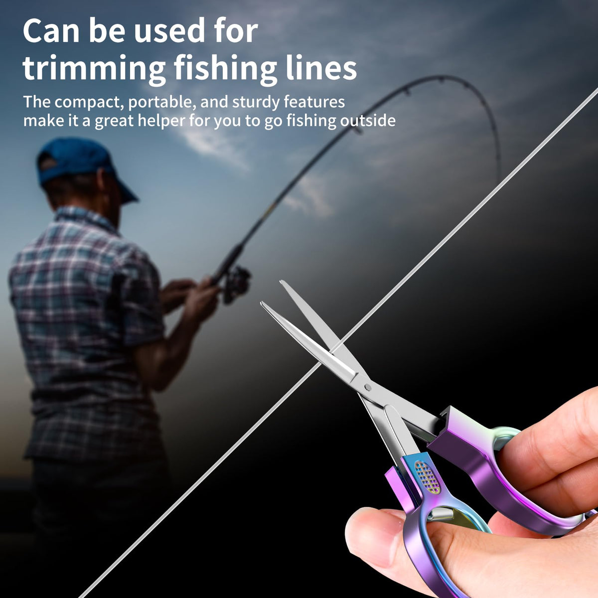 Stainless Steel Mini Folding Scissors - 2 Piece Portable Travel Scissors for Home, Office, Outdoor, Craft Use